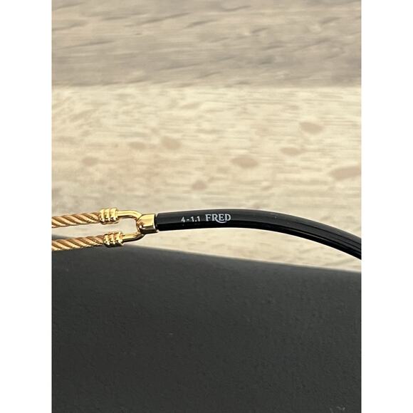 Fred FG40030U 30E Gold Frame Rope Cable Sunglasses Pilor Aviators Unisex - Picture 12 of 13